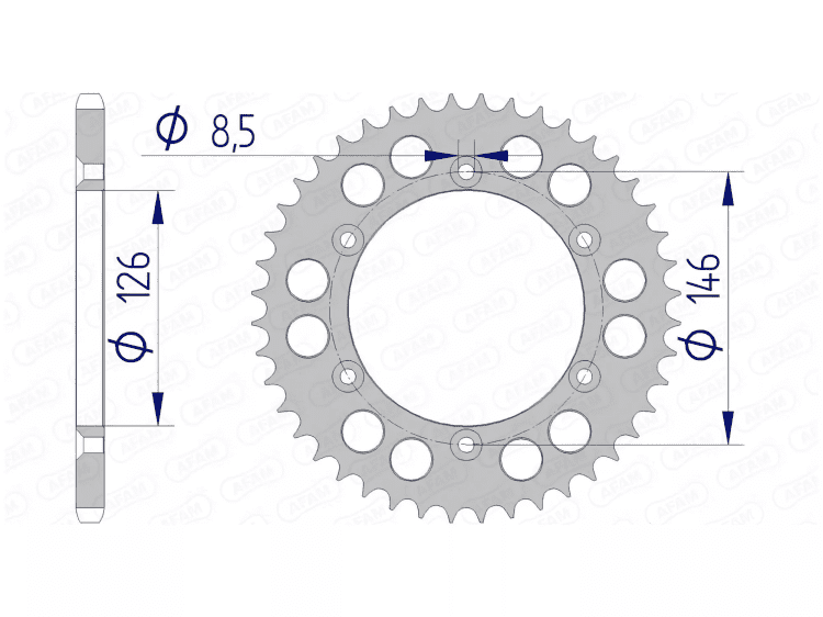 1074537006 Corona Afam alluminio autopulente Z46 Suzuki RM-Z 250 / 450