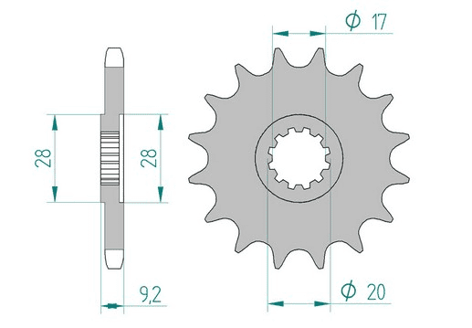 AFAM94121-11 AFAM 11 tooth sprocket 428 Minarelli AM6