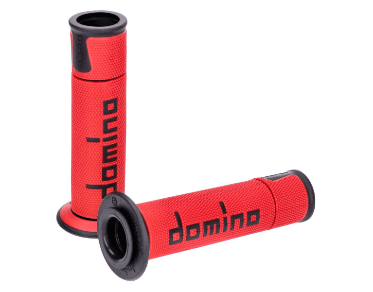 DOM48745 Domino A450 On-Road Racing Grips Red / Black (Open)