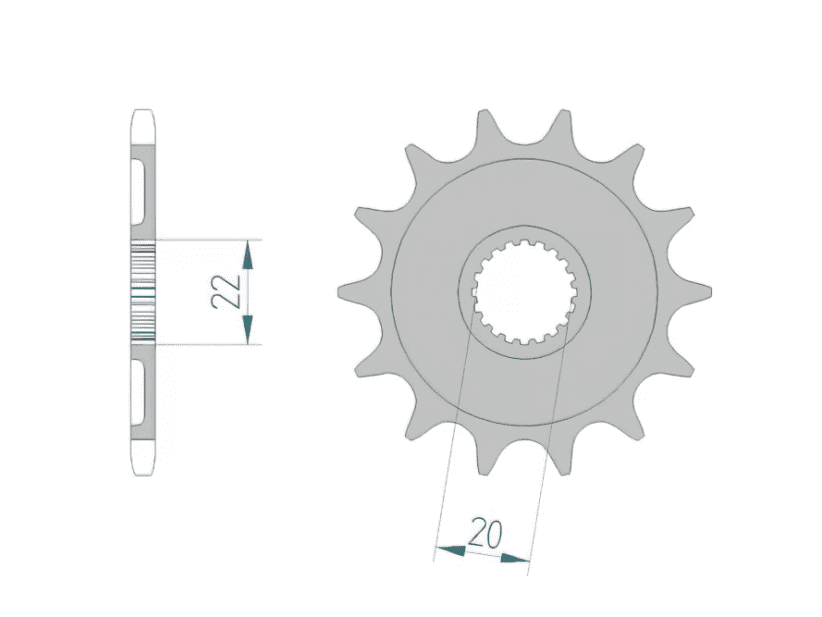 1075401003 Afam Z14 GasGas / Yamaha sprocket