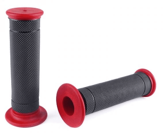 344222 coppia manopole noend grip smoote nero/rosso