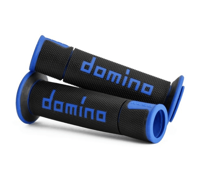 a45041c4840b7-0 coppia manopole domino nero/blu road-racing