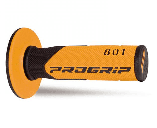 405401815 coppia manopole progrip 801-144 mx, nero/arancio, double density, senza foro