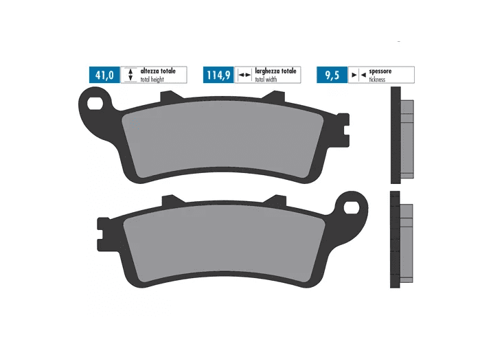 P174.2023 Pastiglie freno Polini sinterizzato Honda Forza 250