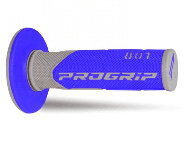 405401795 coppia manopole progrip 801-291 mx, grigio/blu, double density, senza foro