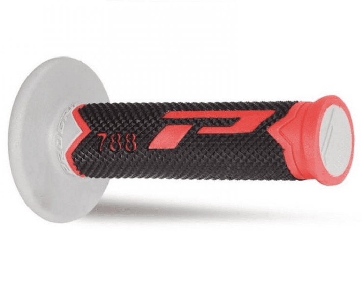 405401280 pair of progrip 788-220 mx grips, red/black/grey, triple density, without hole