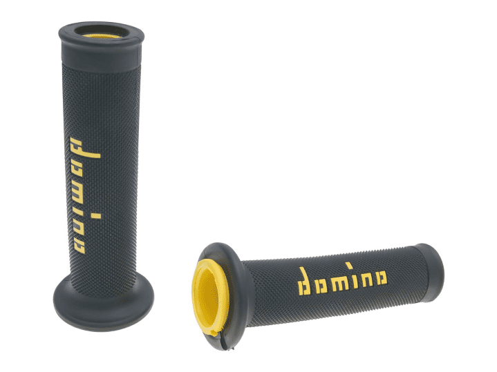 DOM37193RP Manopole Domino A010 On-Road nero / giallo (aperto)