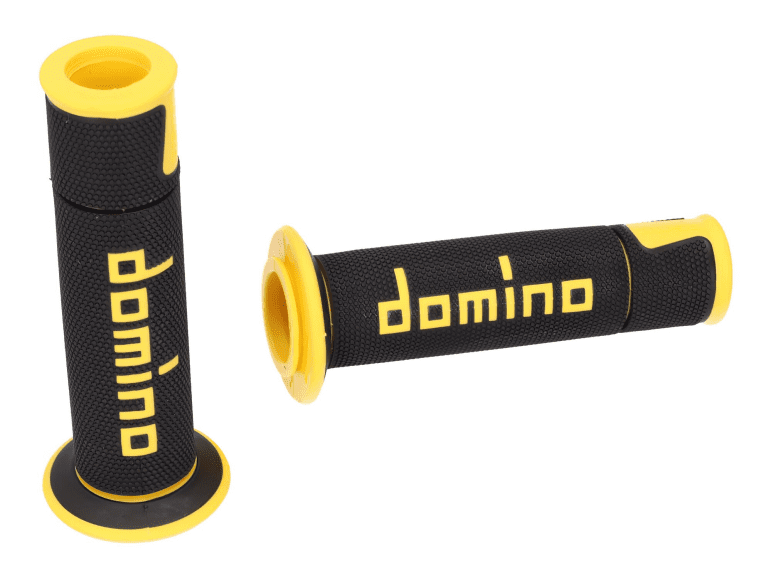 DOM39778RP Domino A450 On-Road Racing Grips Black / Yellow (Open)