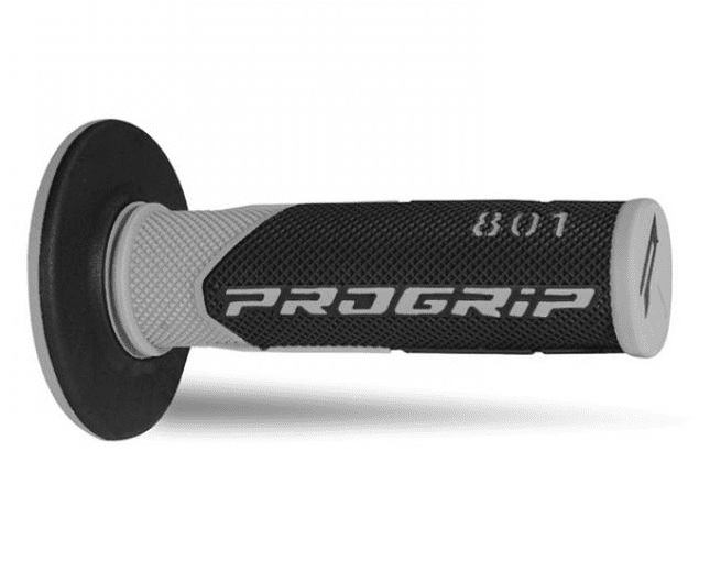 405401785 coppia manopole progrip 801-187 mx, grigio/nero, double density, senza foro