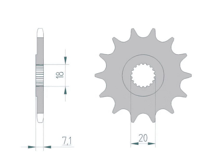 1075810003 Afam Z14 Sprocket RM 125 / RM-Z 250