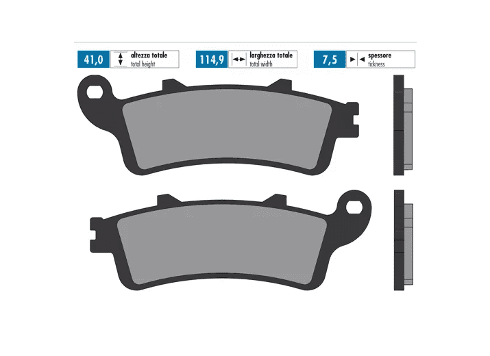 P174.2023/B Pastiglie freno Polini sinterizzato Honda Forza 250