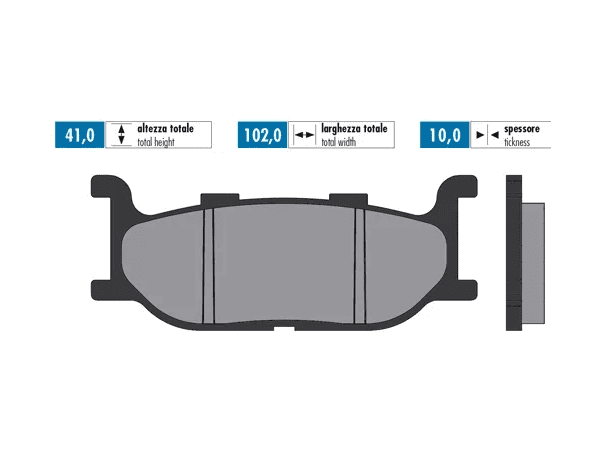 P174.2057 Pastiglie freno Polini sinterizzato Tmax 500 2001 - 2003