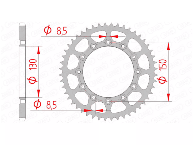 1074432011 Afam steel crown Z49 Yamaha YZ 125 / 250