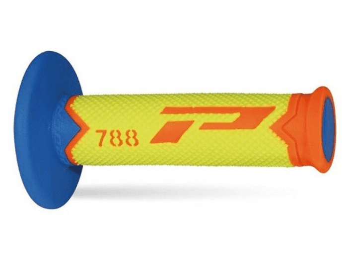 405401225 pair of progrip 788-280 mx grips, orange/yellow/blue, triple density, without hole