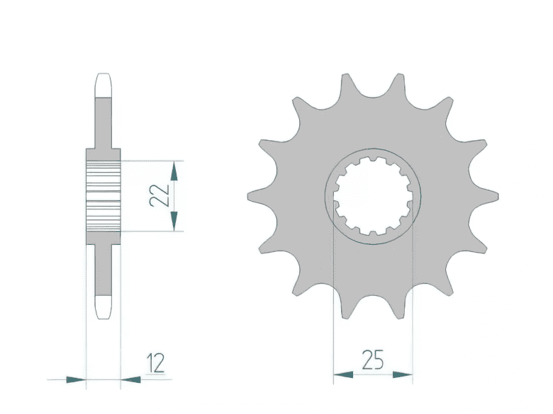 1077178002 Afam self-cleaning pinion Z13 GasGas EC / Rieju MR 250 / 300